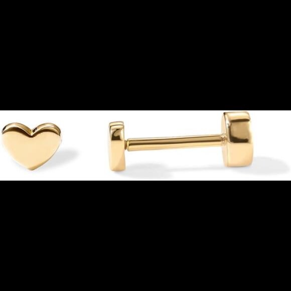 14K Gold Plated 925Sterling SilverPosts Pair of FlatBack Stud Earrings for Women - Picture 1 of 7